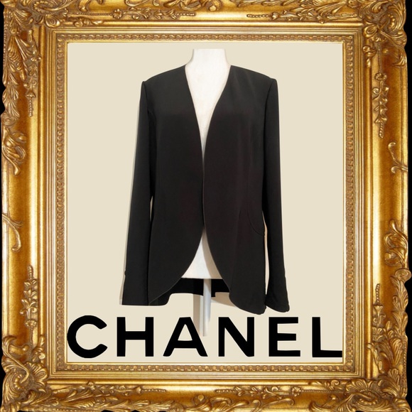 Chanel Boutique Black Jacket Size: L | US10, FR42